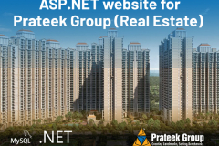 ASP.NET website for Prateek Group (Real Estate)